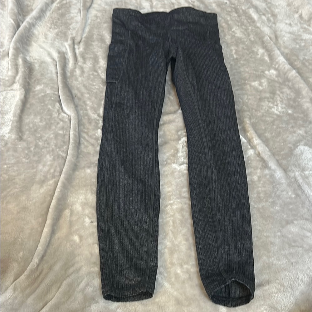 Lululemon speed up tight in power luxtreme variegated knit heathered black
